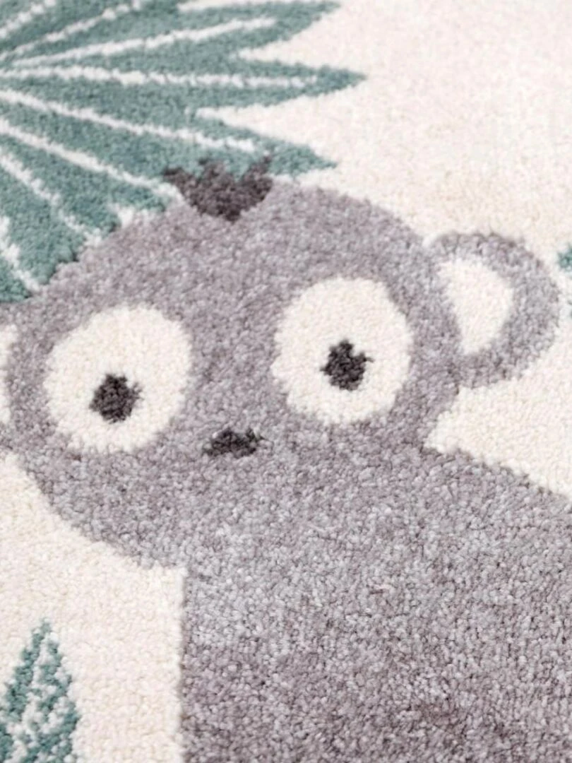 Tapis Enfant Singe Monkey Paradise Grey par Nattiot 120 x 170 c Vert