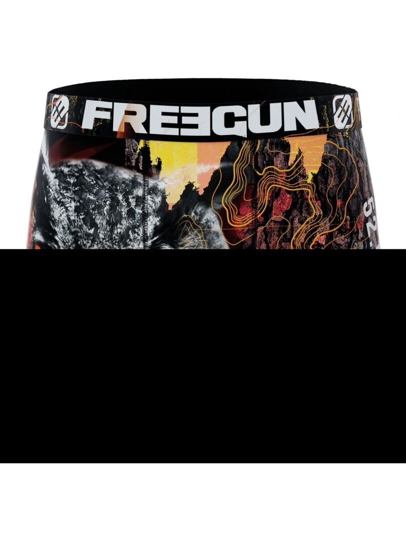 Lot de 6 Boxers homme en polyester recyclé Animal Savage Freegun   Rouge