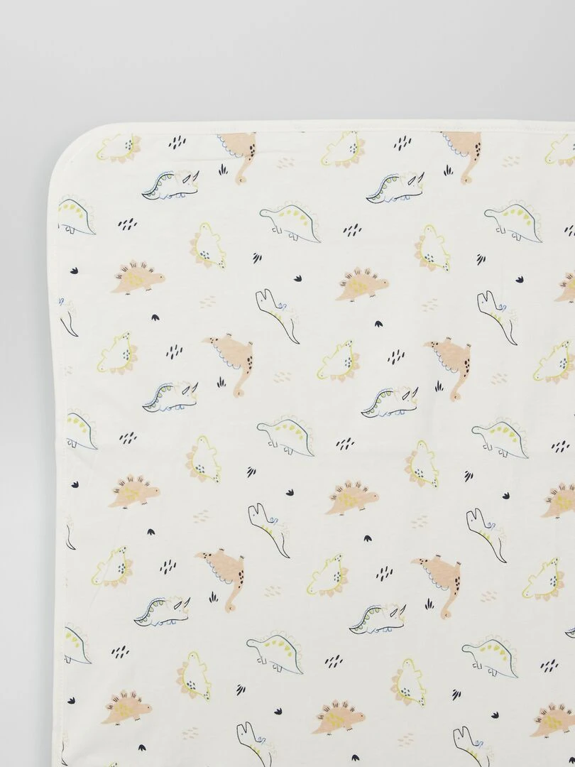 Couverture en polaire   Blanc 'dinosaure'