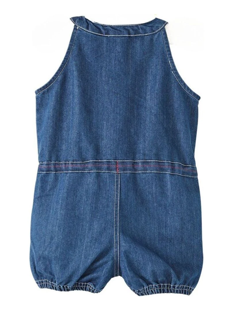 Lee Cooper Combishort fille imprimé logo en coton Bleu marine