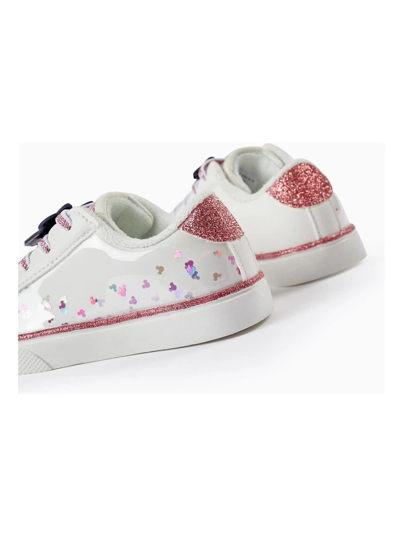 Baskets à paillettes pour bébé fille 'Minnie'   MINNIE   Blanc