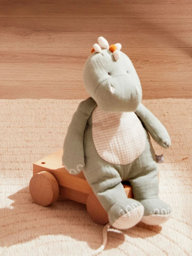 Peluche small Stegi en mousseline de coton BIO  eucalyptus   Vert