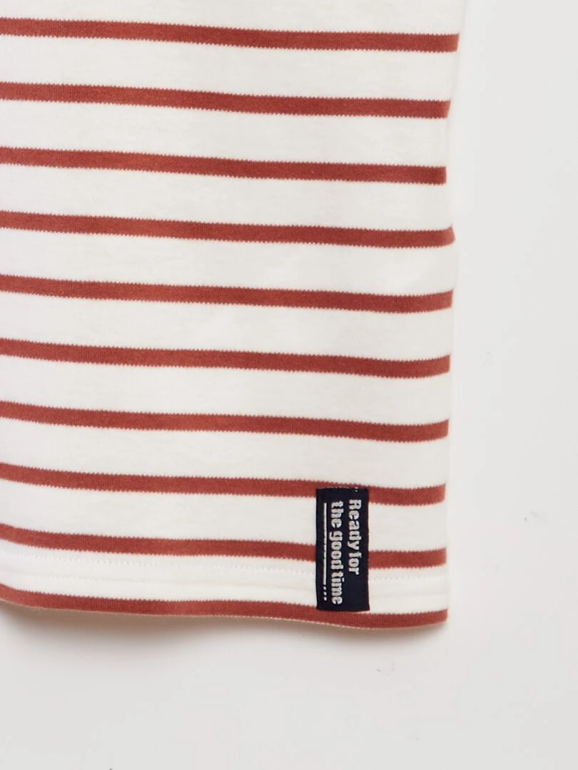 Tee shirt marinière   Marron