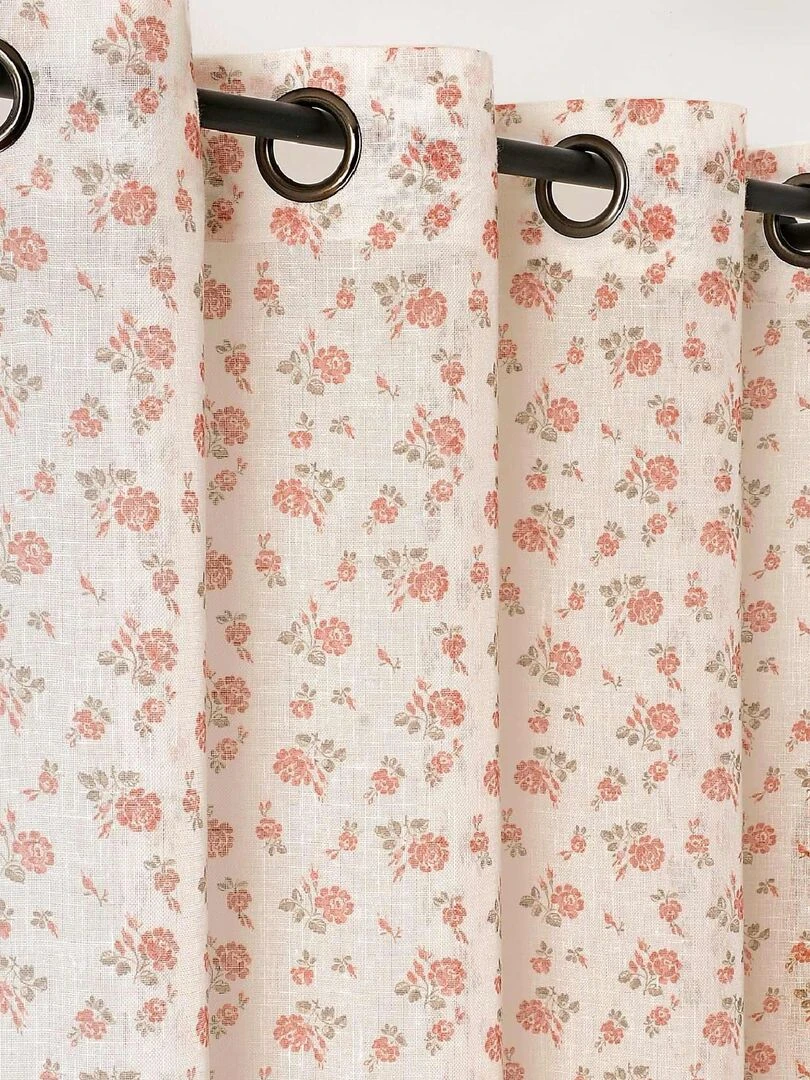 Voilage tamisant esprit campagne anglaise Rose clair