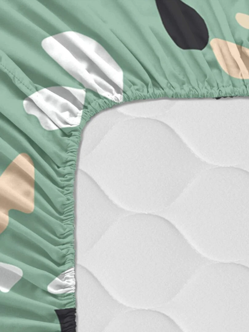 Drap housse Delicate "Happyfriday"   Blanc