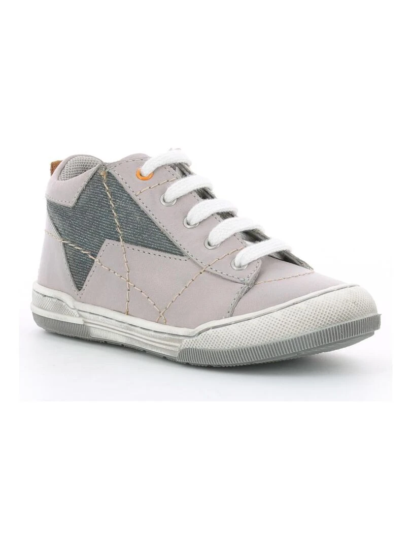 Sneakers hautes Cuir Zlat Gris