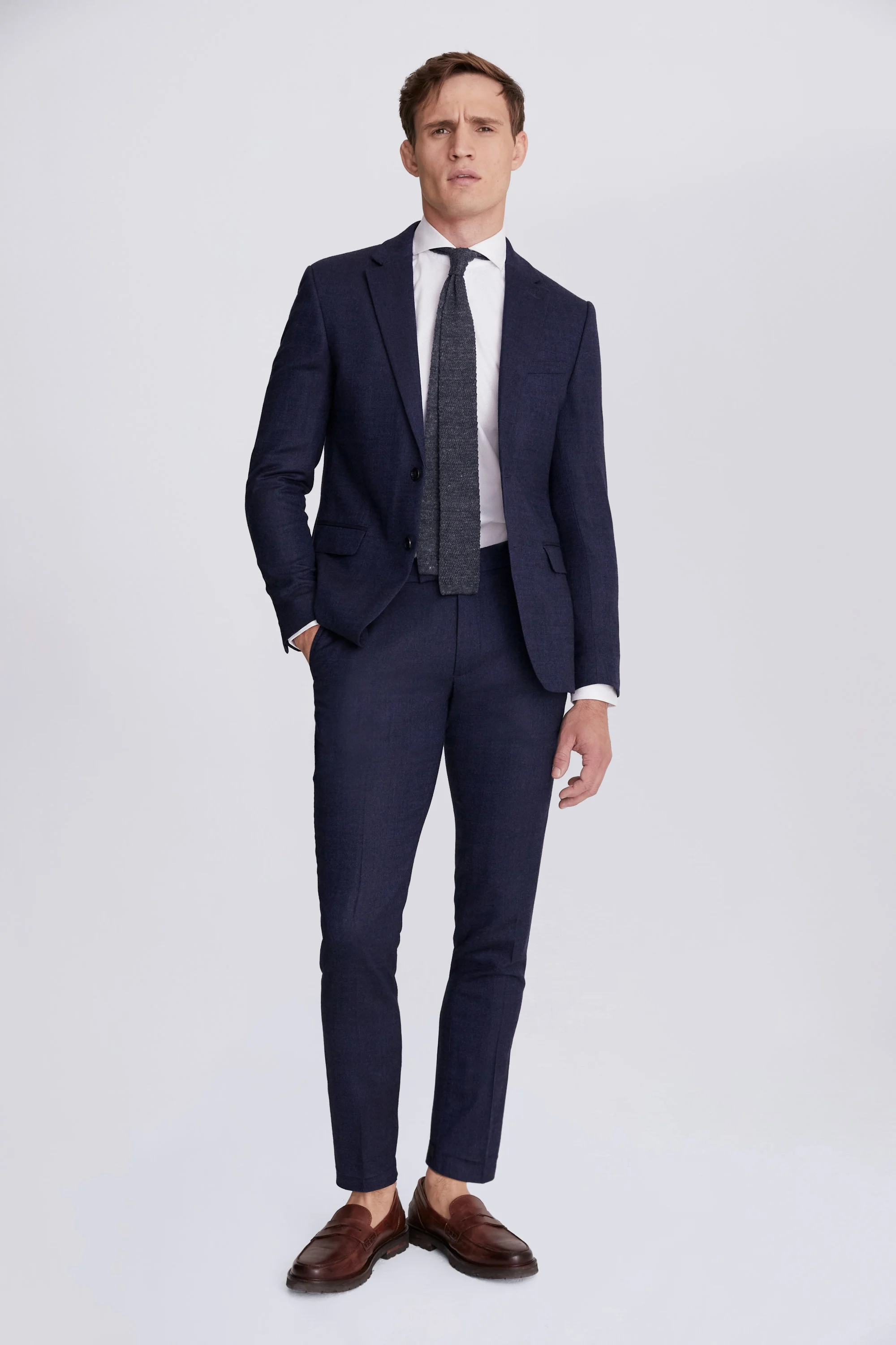Slim Fit Blue Twisted Jacket Buy Online at Moss