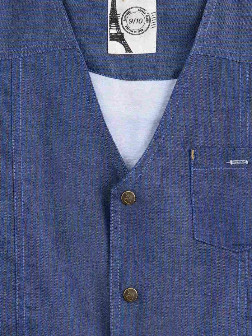 Gilet de Costume Garçon Foncé ST GERMAIN La Faute à Voltaire Bleu marine