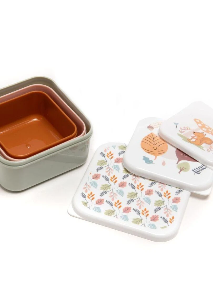 Lot de 3 boîtes à goûter Simeon   Beige