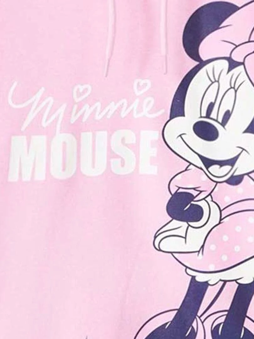 Disney   Robe Pull fille imprimé Minnie en coton   Rose