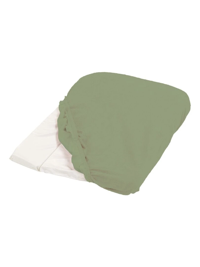 Candide Housse de matelas à langer kaki éponge 50x75cm Kaki