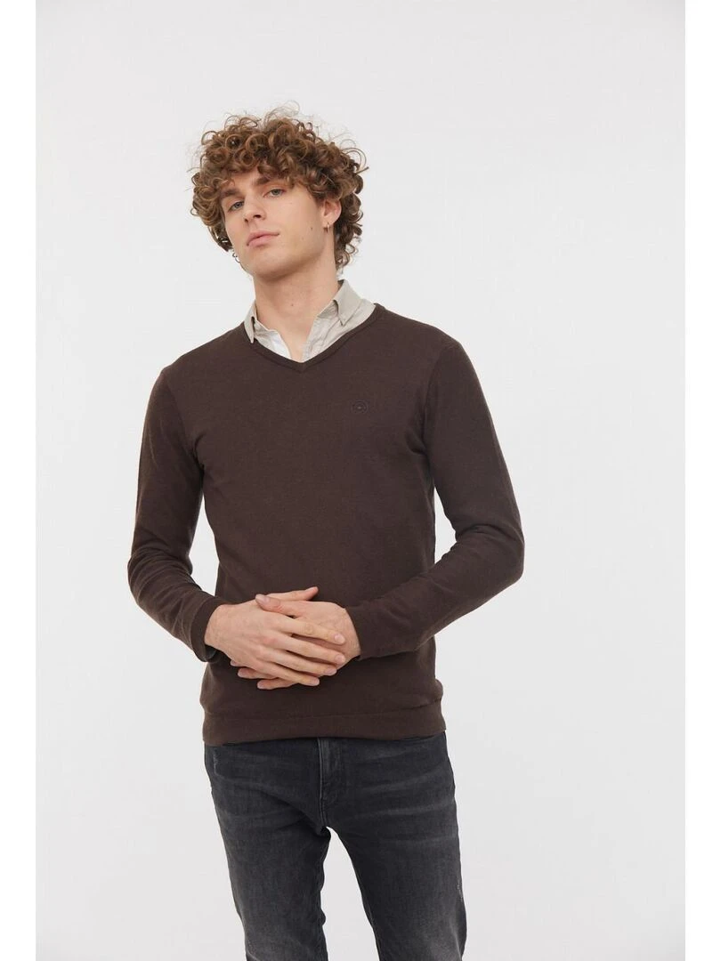 Lee Cooper Pull coton regular CIFAR Marron foncé