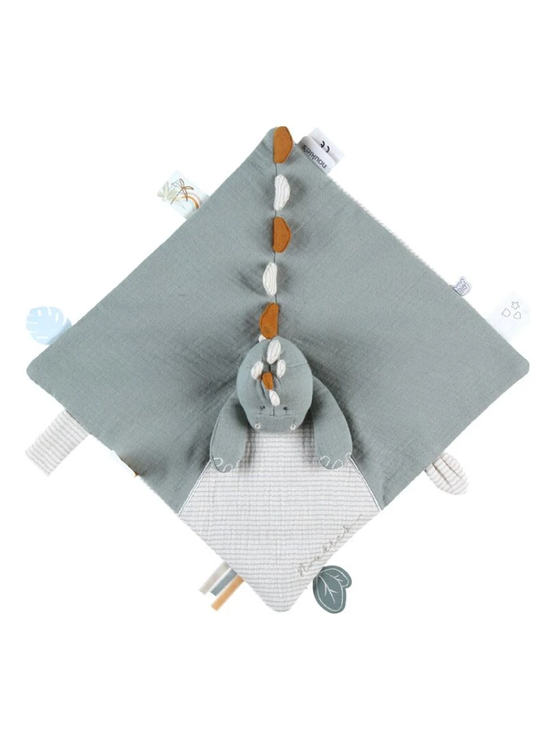Doudou Attache Sucette Bio Stégi Le Stégosaure Tso Gris