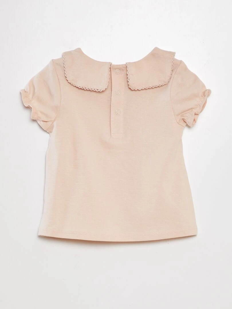 T shirt à manches ballons Beige