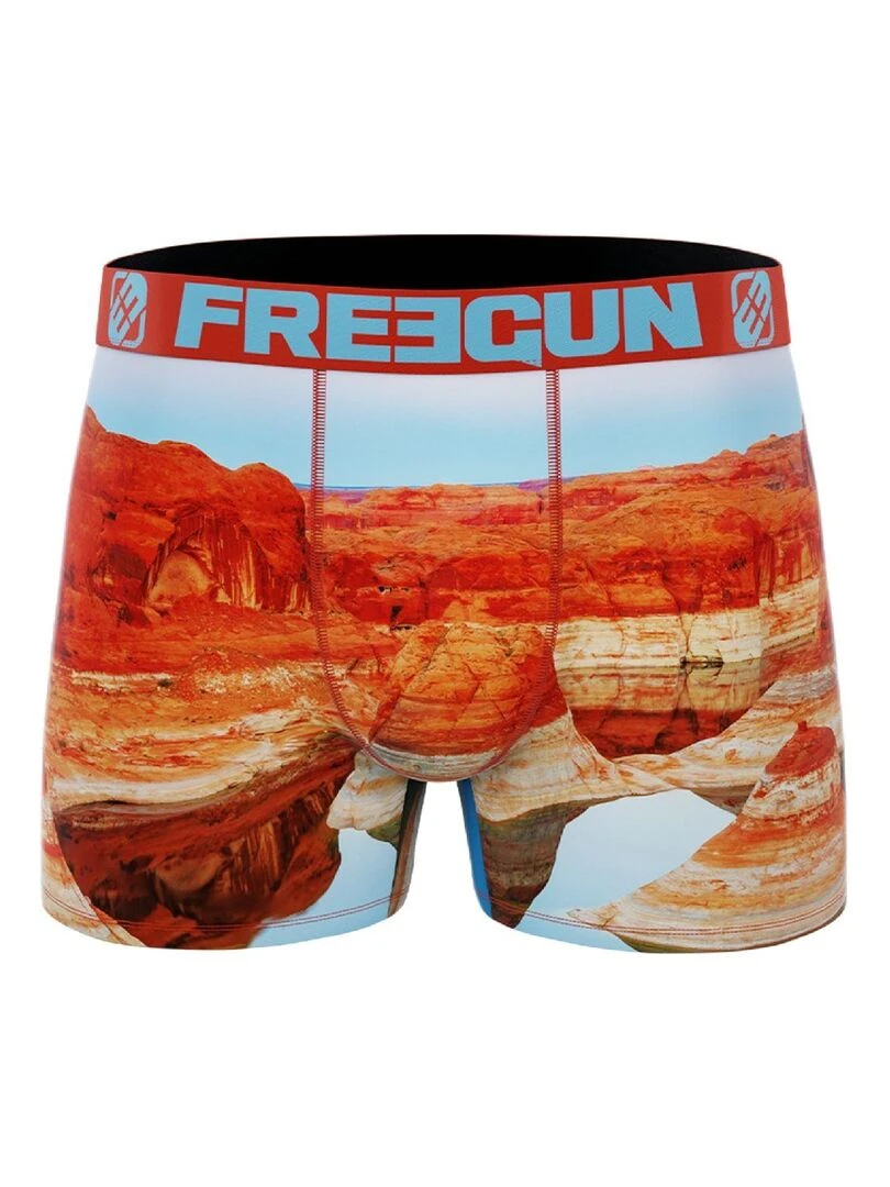 Lot de 4 boxers homme Landscape Freegun   Bleu