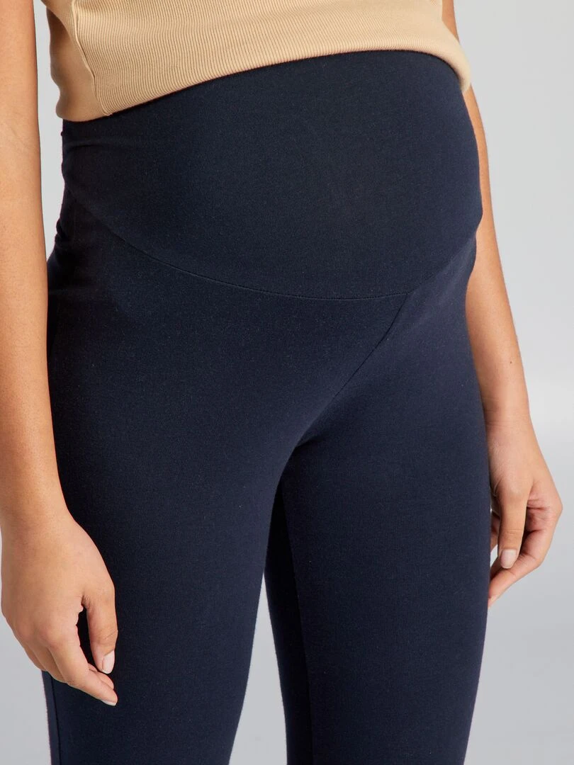 Legging grossesse long en jersey uni   Bleu