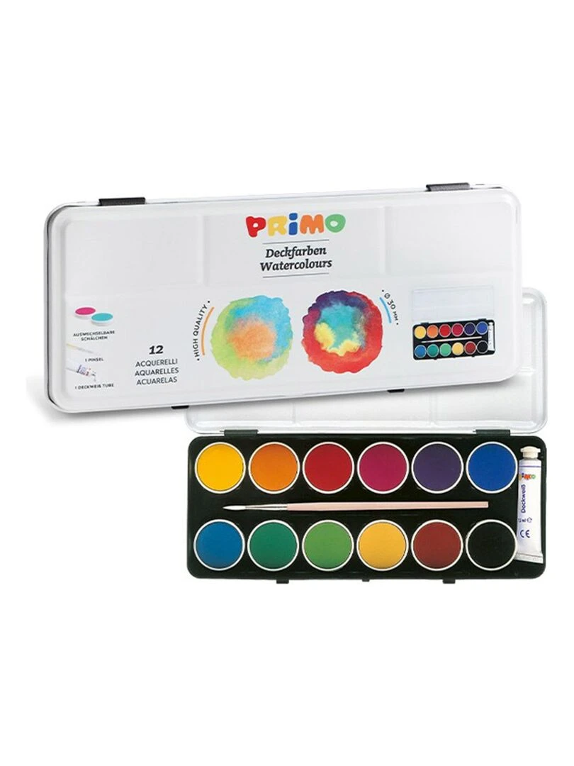 Boîte d'aquarelle fine 12 couleurs Ø 30 mm N/A
