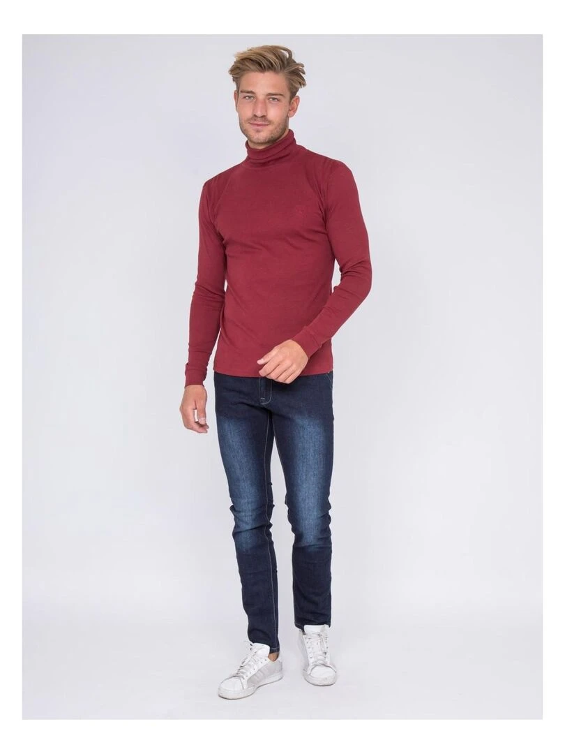 Sous pull pur coton WAREN   Bordeaux