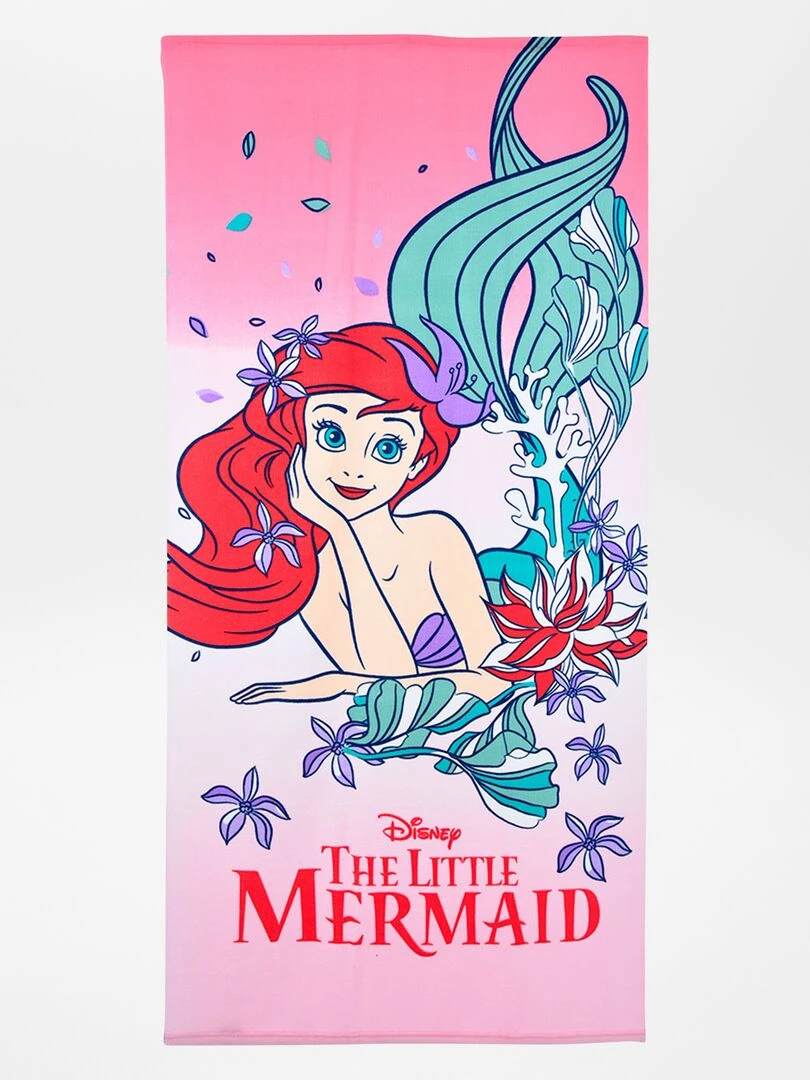 Drap de plage 'La Petite Sirène' Rose
