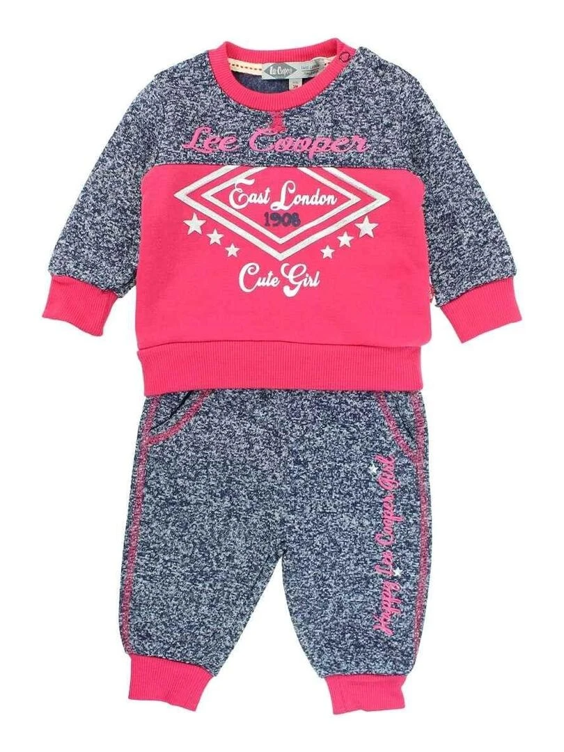 Lee Cooper Ensemble Sweat pantalon bébé fille Imprimé Lee Cooper Gris