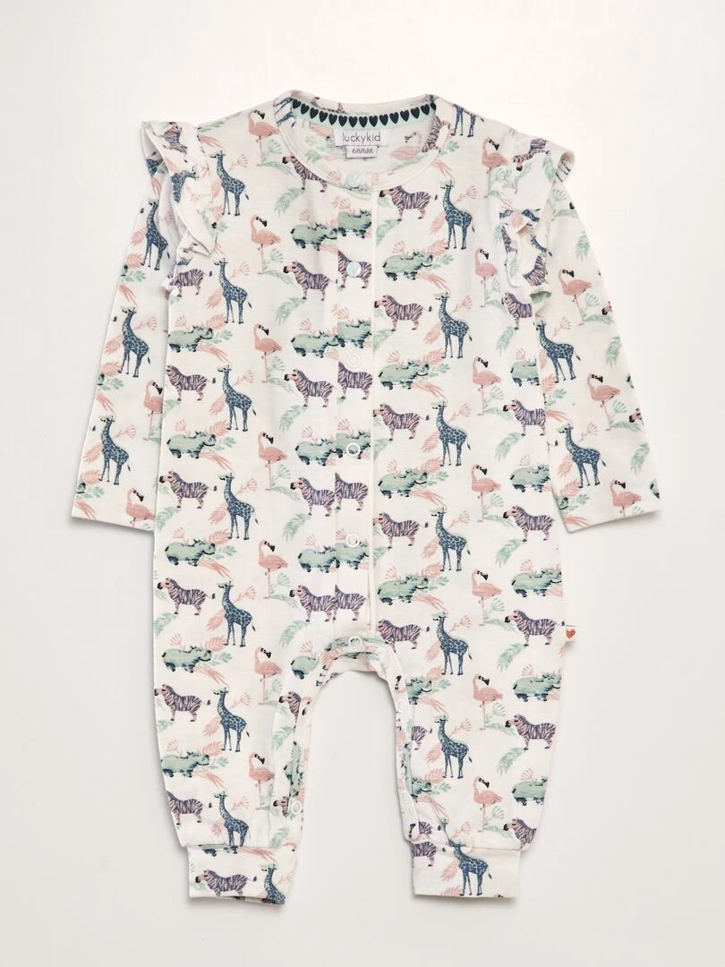 Combinaison de pyjama safari Blanc