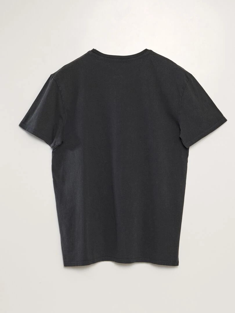 T shirt en jersey effet délavé Noir