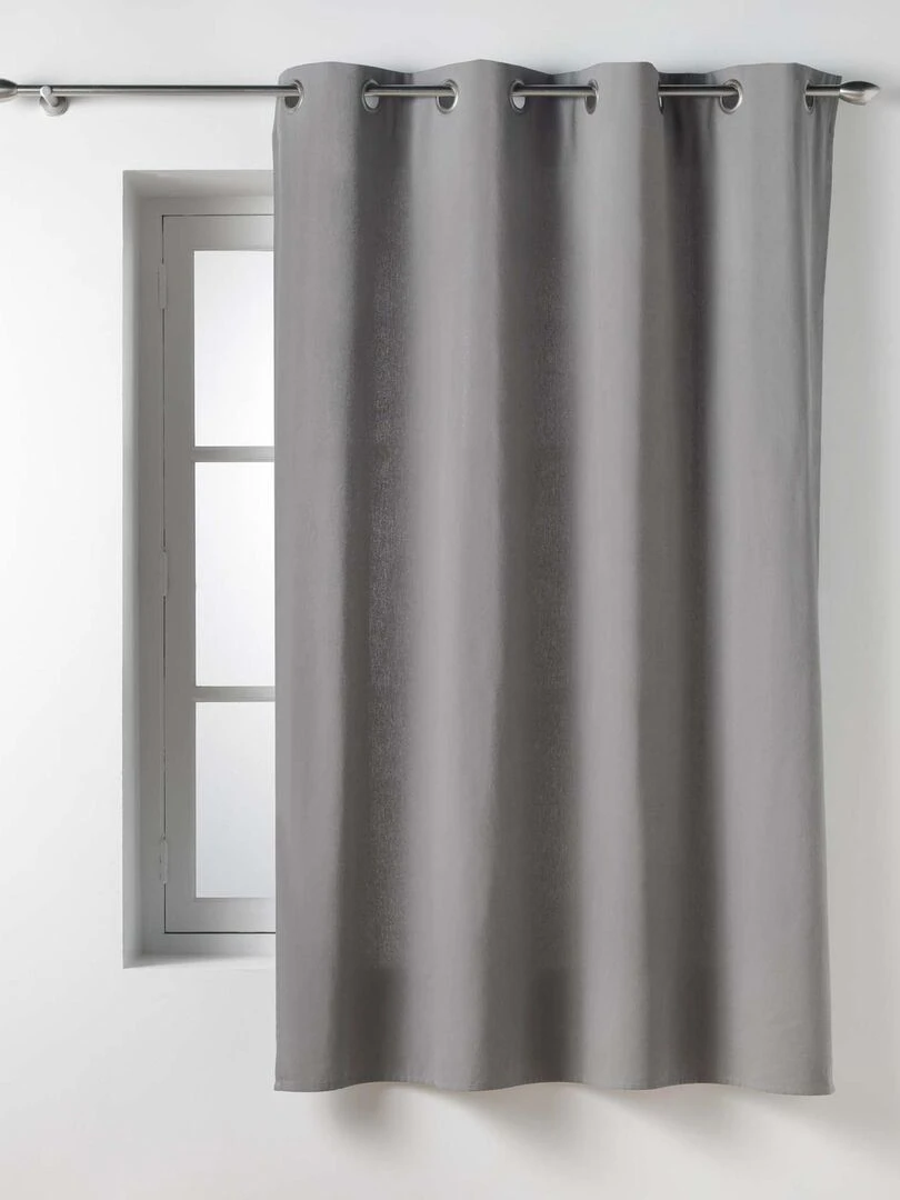 Rideau d'ameublement en poly/coton recyclé Gris