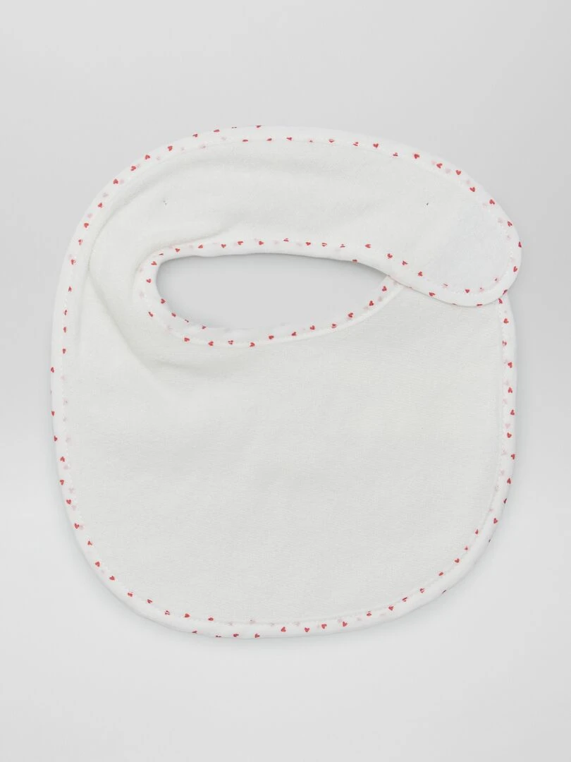 Lot de 7 bavoirs éponge à scratch   Rose