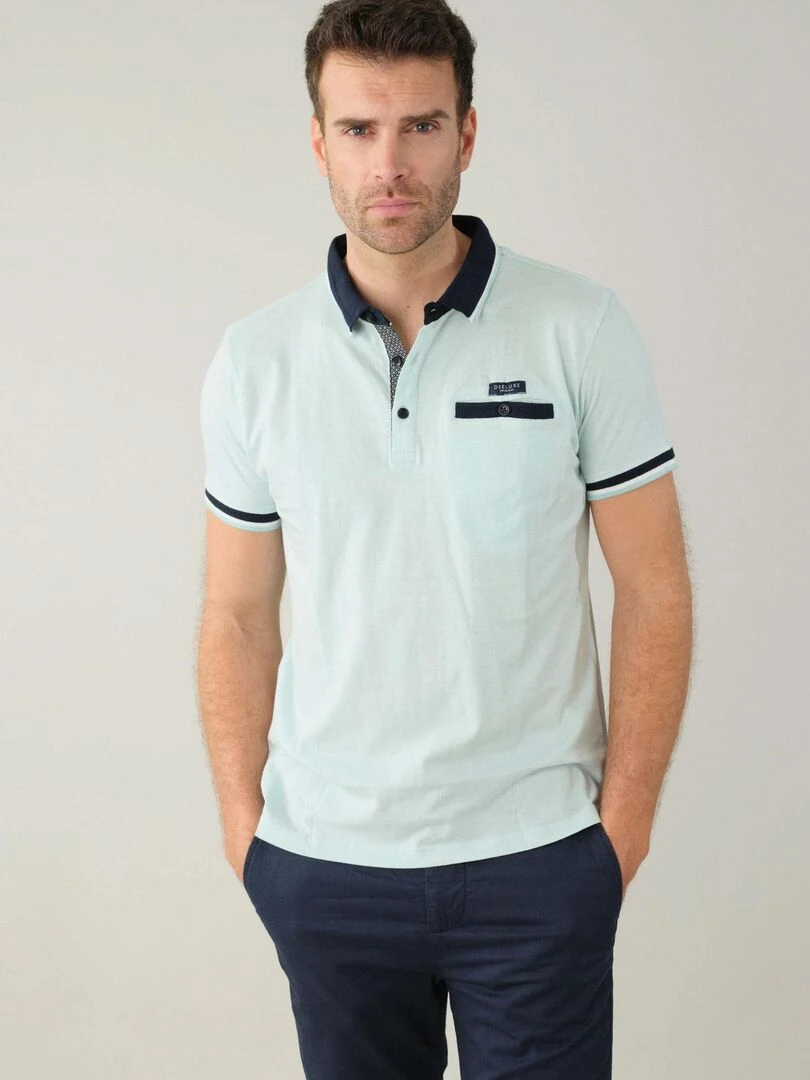 Polo en jersey pour homme 'Deeluxe' Bleu Bleu