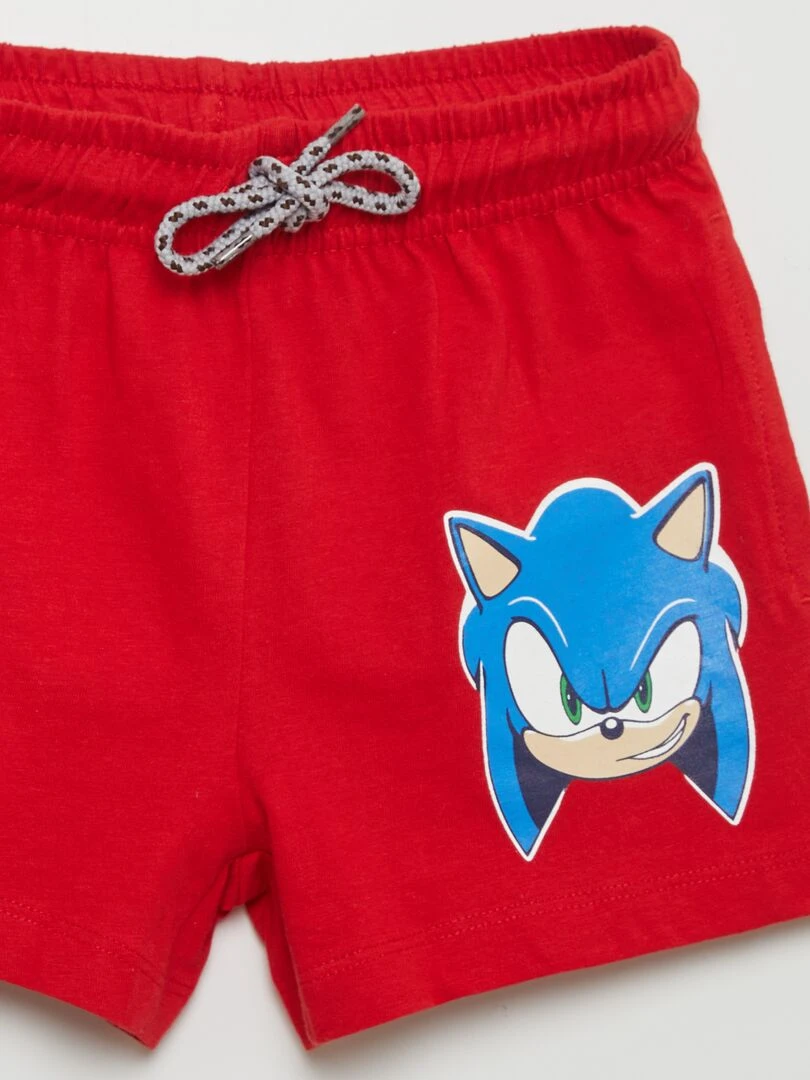 Ensemble t shirt + short 'Sonic'   2 pièces   Gris