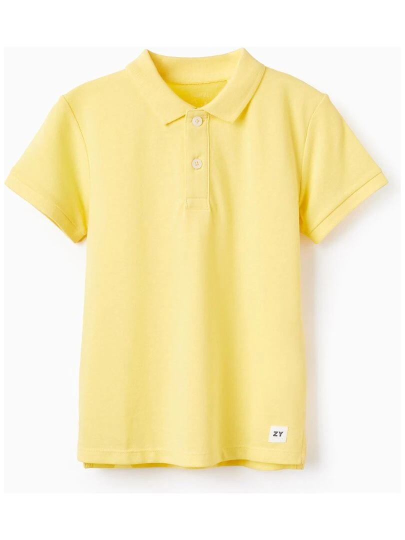 Polo en Coton pour Garçon manches courtes Jaune