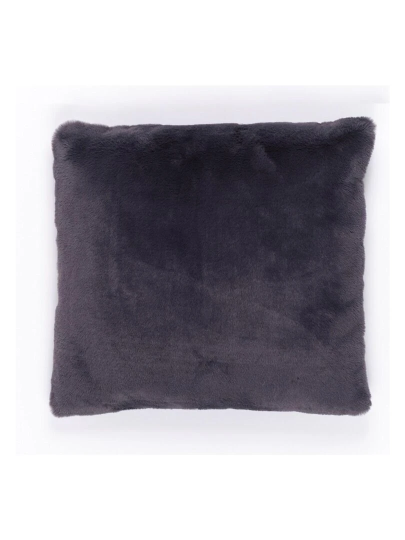 Coussin fausse fourrure 'INDIES' 'TODAY' Gris