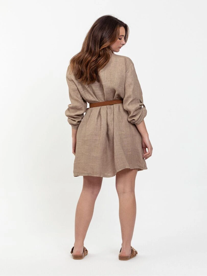 Robe chemise IRIS   Gérard Pasquier   Gris taupe