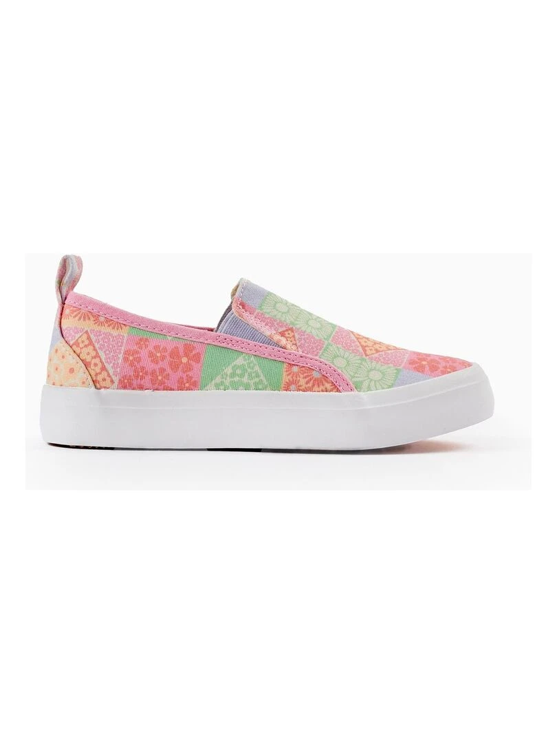 Chaussures en toile pour fille 'Slip On Floral' THE WAVE TRIBE Rose clair