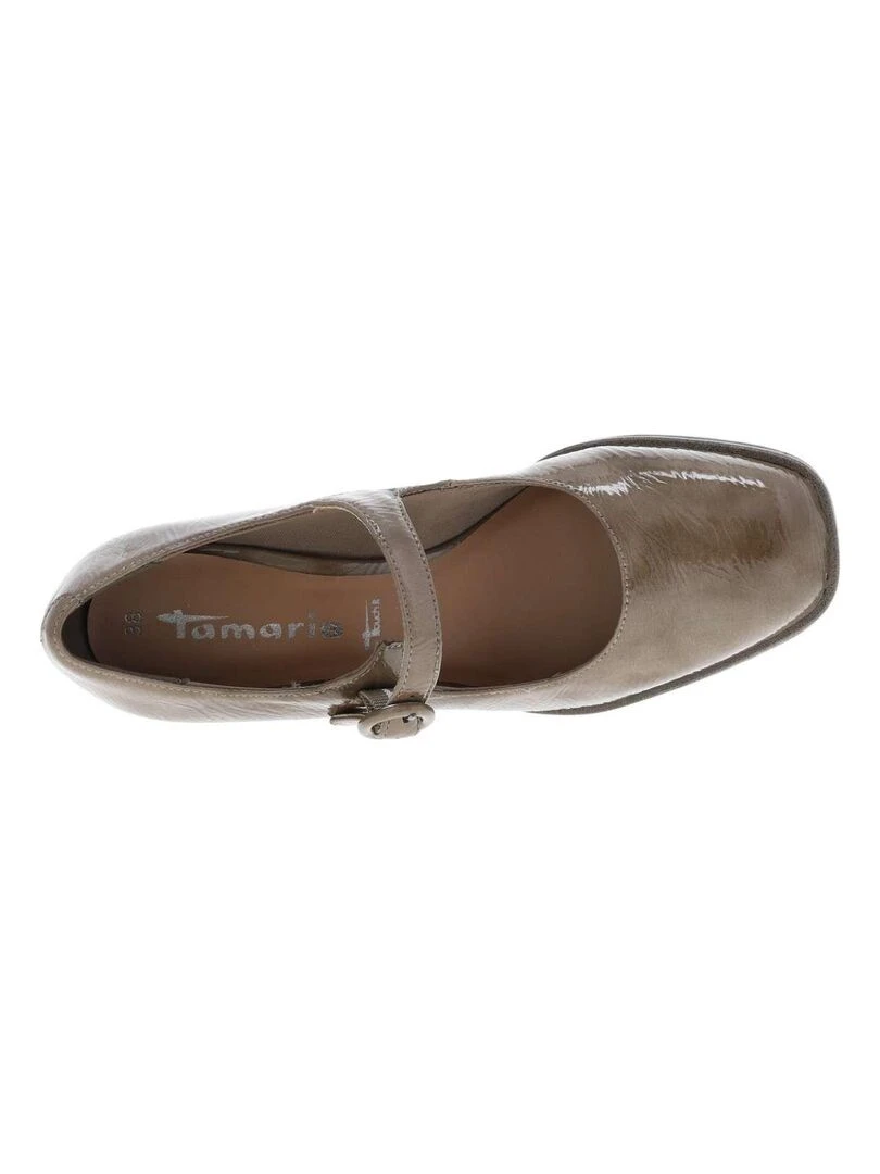 TAMARIS   Escarpins talon décroché moyen   Marron caramel