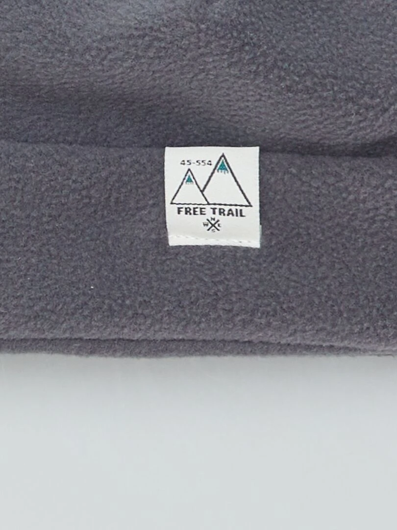 Ensemble de ski bonnet + snood en polaire   Gris foncé