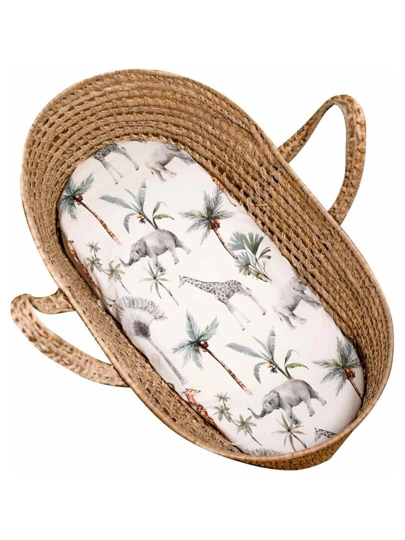 Drap housse couffin ovale Safari Multicolore