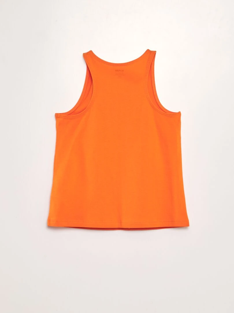 Débardeur imprimé à dos nageur   Orange
