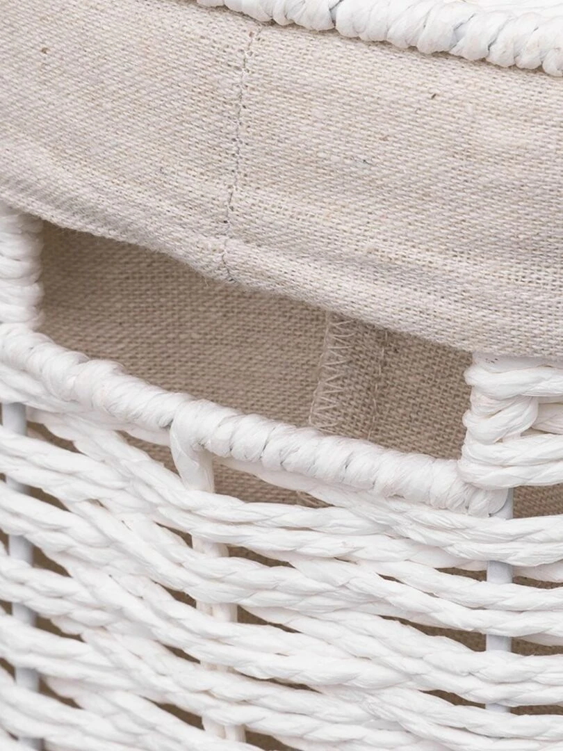 Panier à linge 40L rond Costa blanc   Blanc