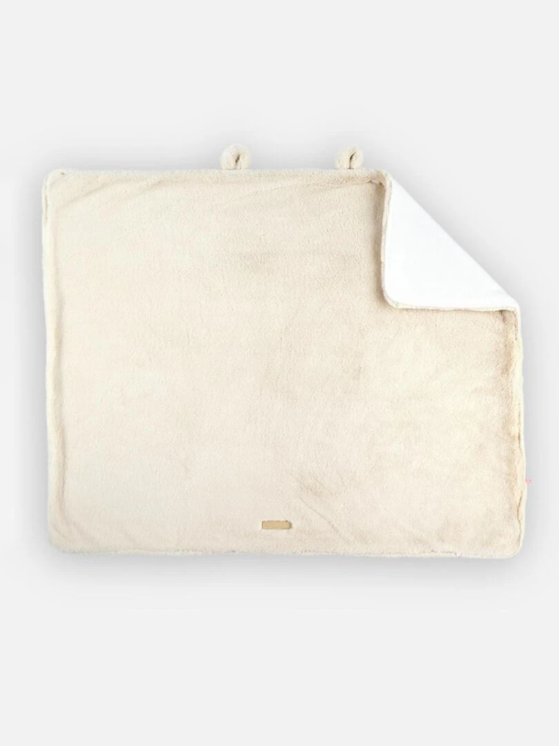 Couverture 75 x 100 cm longs poils Blanc