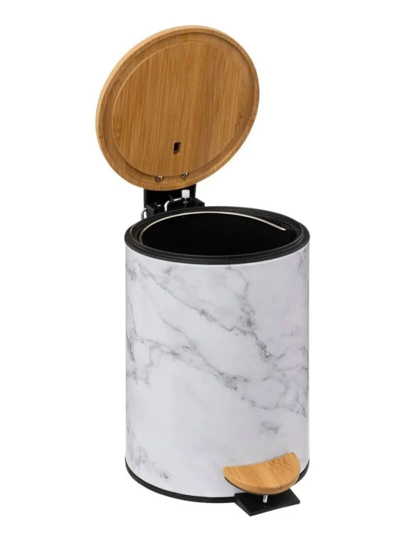 Poubelle à pédale Soft close 3L Lea blanc   Blanc