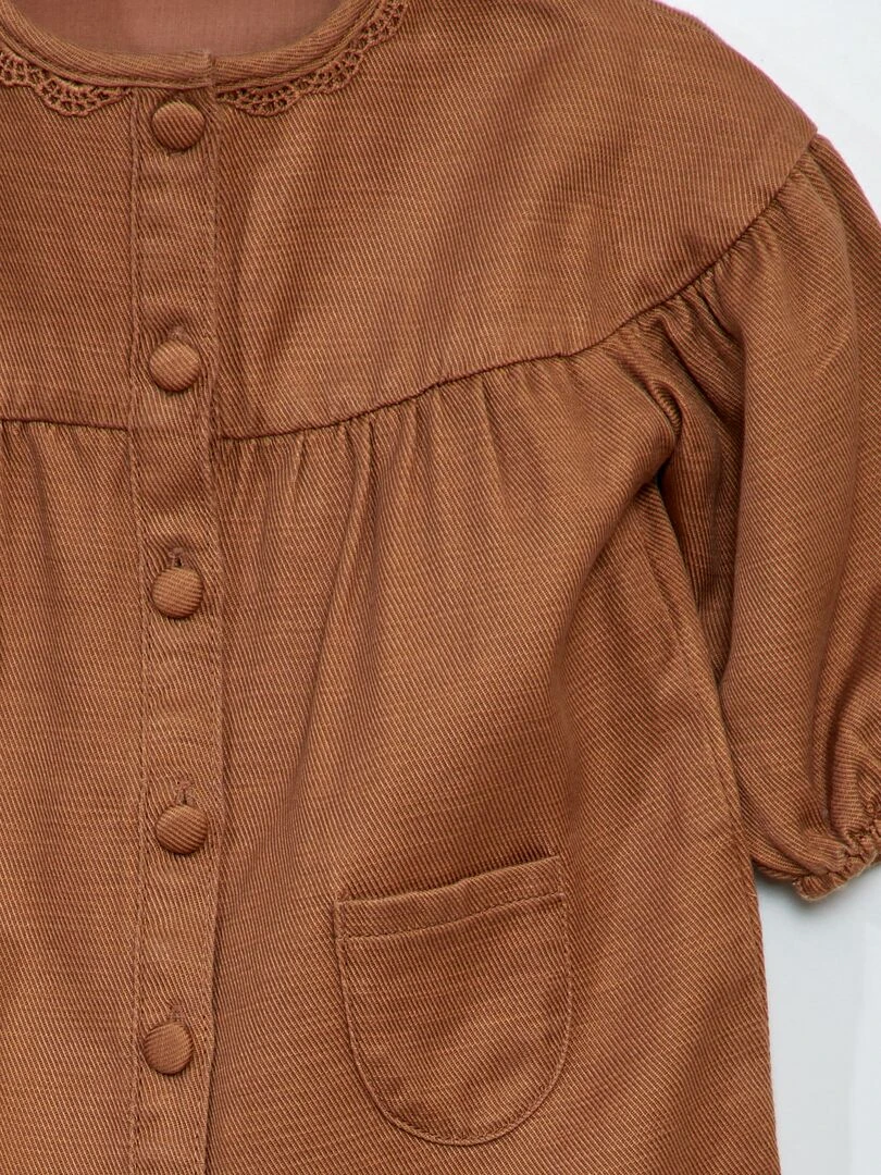 Robe en tencel Marron