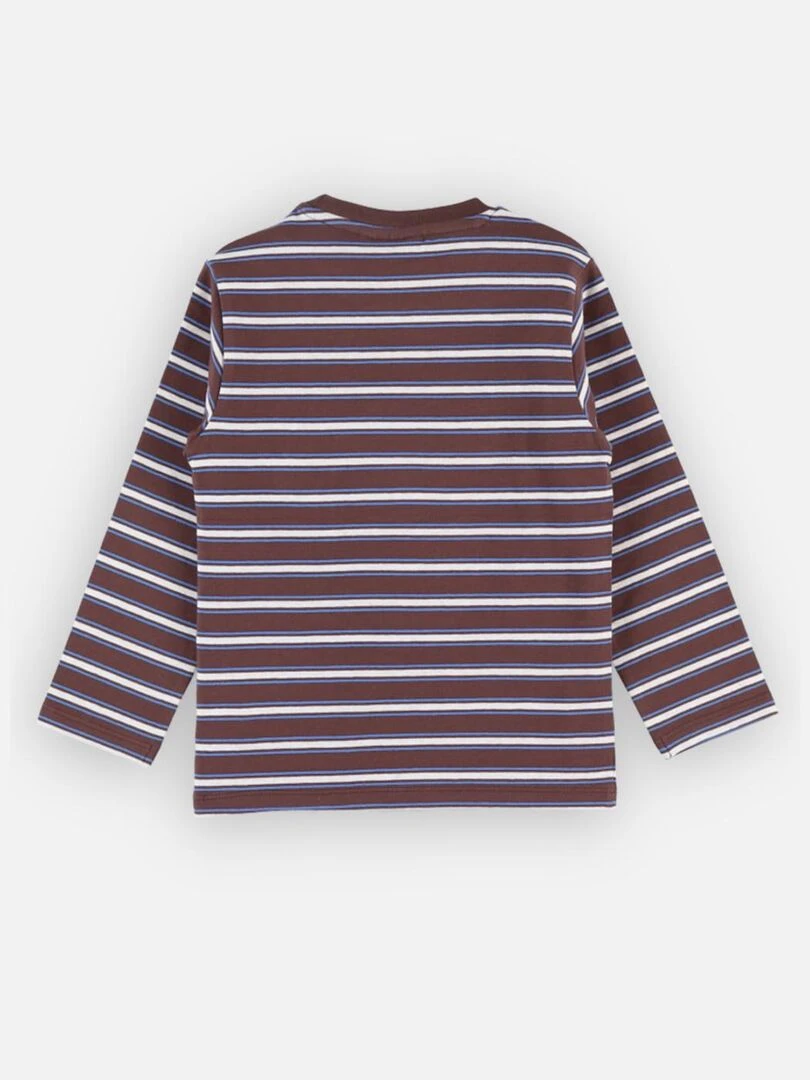 T shirt longues manches buffle  brun chocolat   Noukie's   Marron
