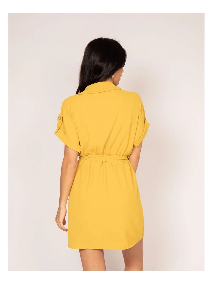 Robe courte IJOLY Moutarde
