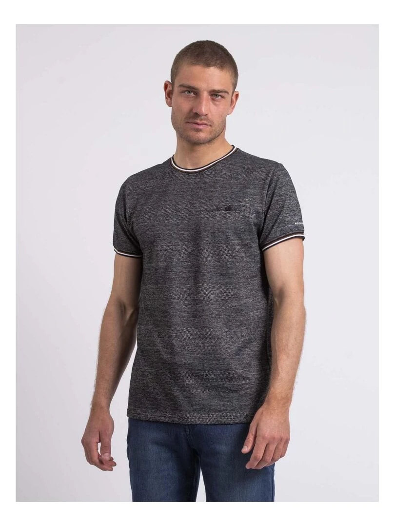 T shirt col rond pur coton NENALO Noir