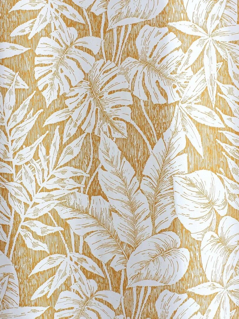 Rideau tamisant au style exotique   Jaune moutarde