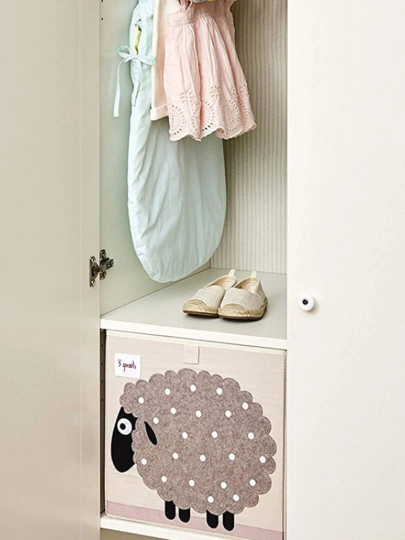 Cube de rangement Mouton (33 5 x 33 5 cm) Gris