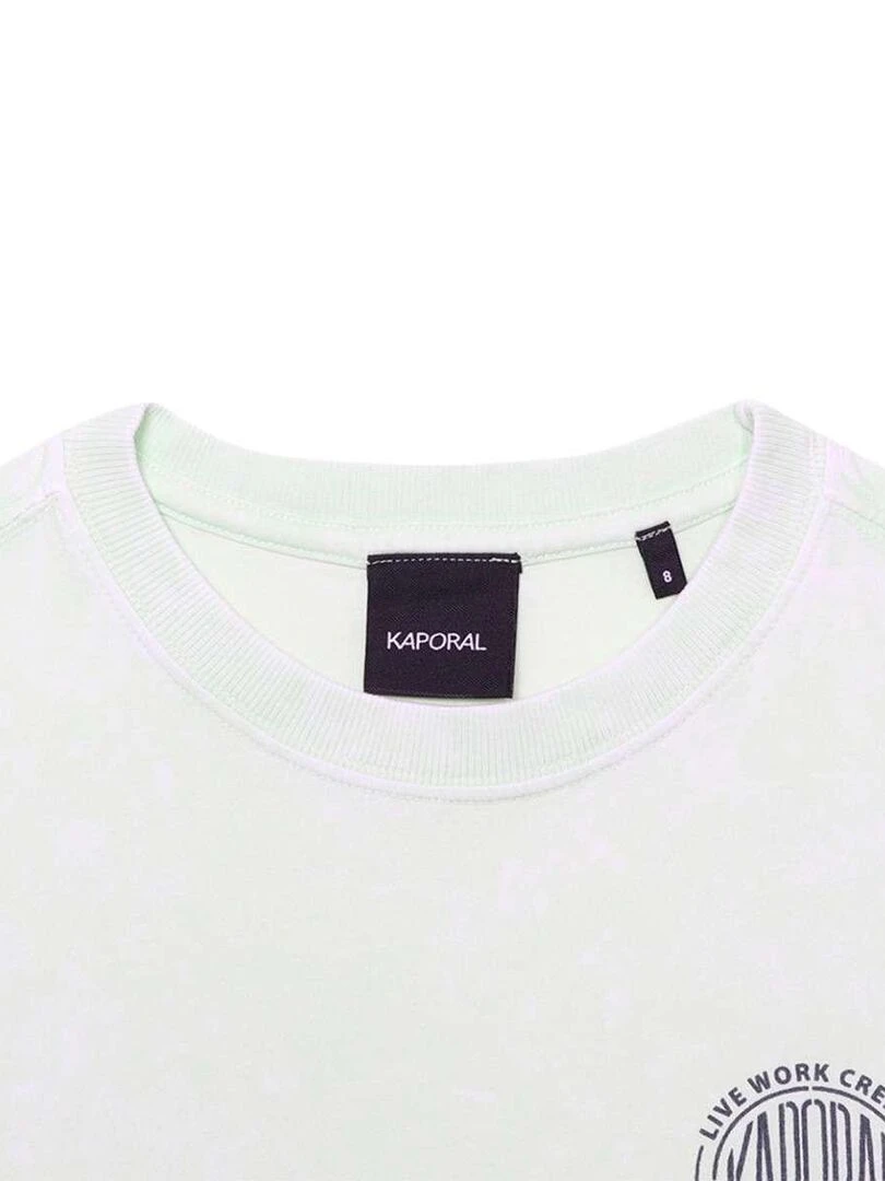 KAPORAL   T shirt en coton col rond   Vert d'eau