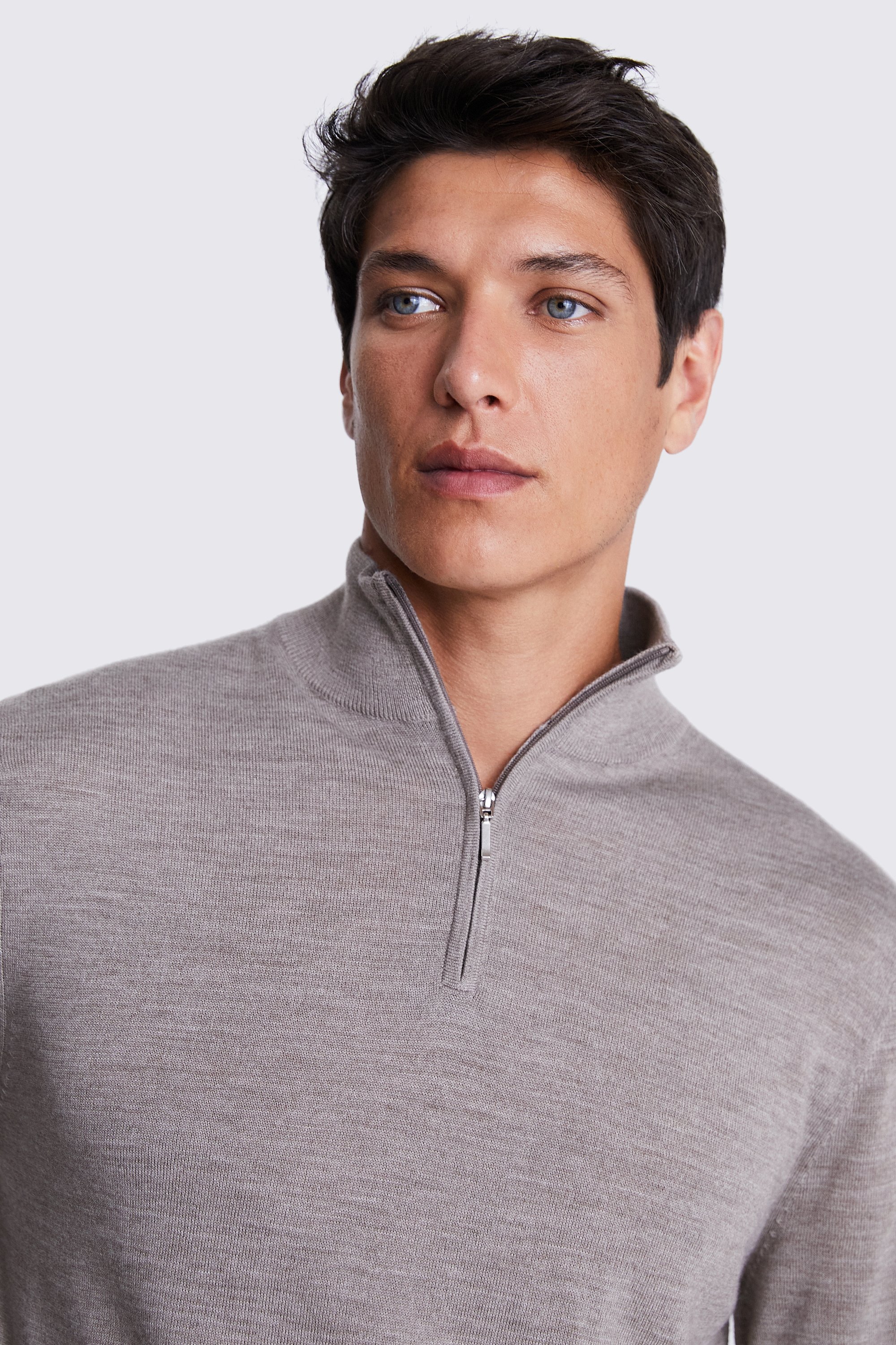 White Merino Mock-Neck Jumper   Buy Online at Moss