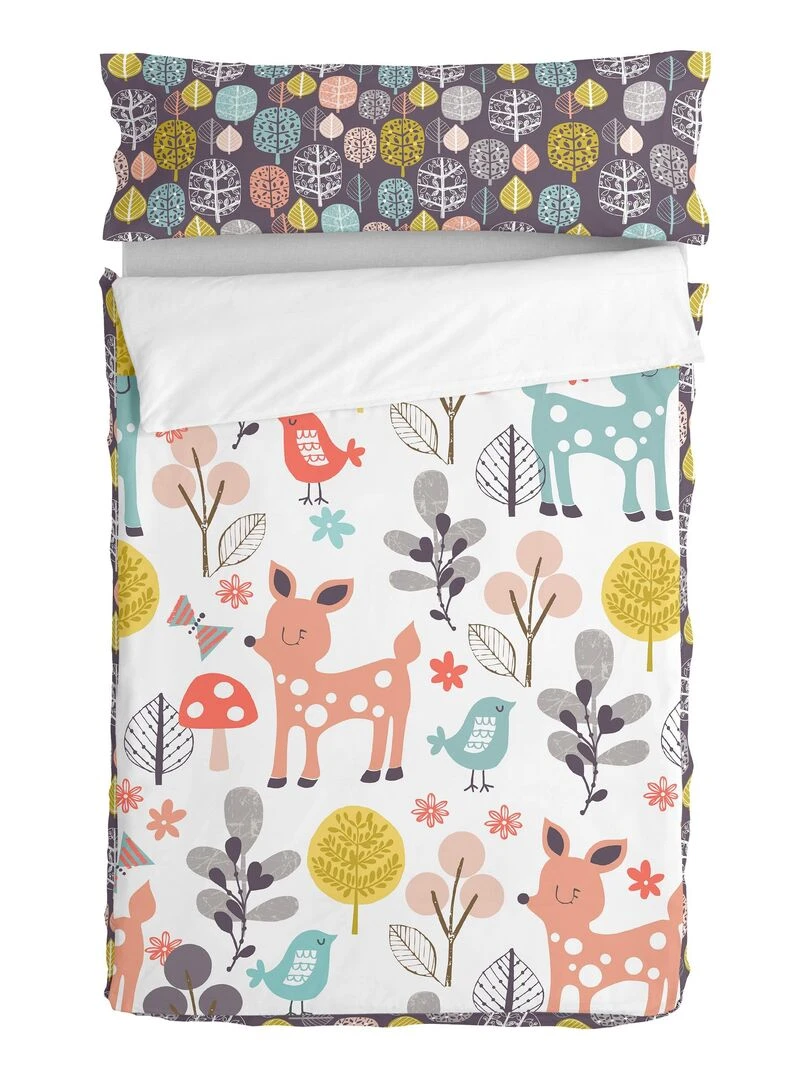 Couchage prêt à dormir Avec couette Woodland "Happyfriday"   Blanc